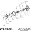 Cifial 32217ED.U Edwardian 3 4 Stop Valve Dimensions